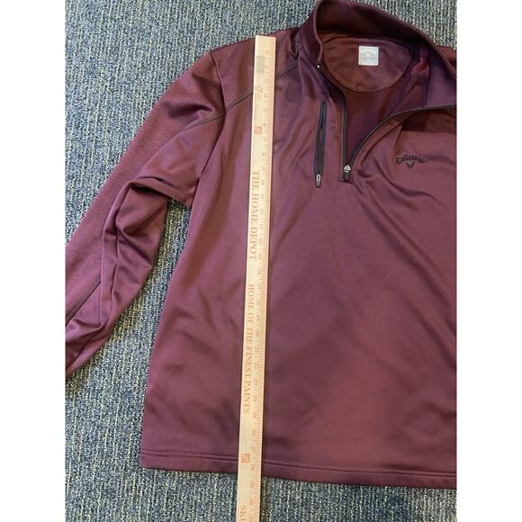 Callaway Mens Maroon 1/4 Zip Pullover Jacket Size XLarge - Picture 9 of 11